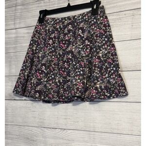 American Eagle Outfitters Floral Button Front Mini Skirt Small Multicolor